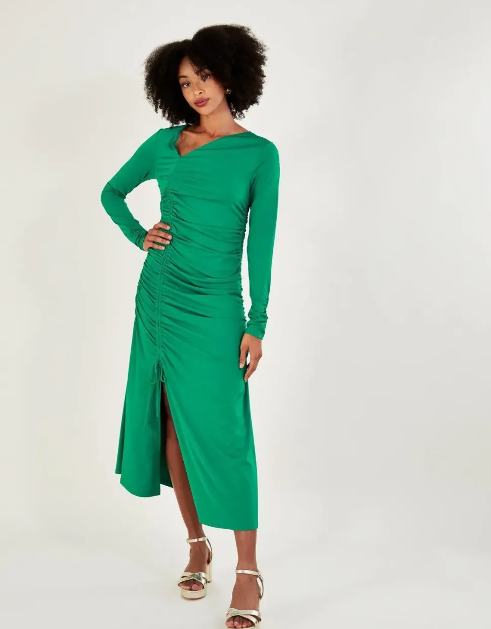Ruched Side Jersey Dress