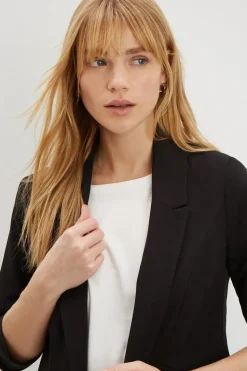 Ruched Sleeve Blazer
