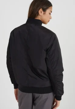 Ruched Sleeve Oversized Bomber Jacket