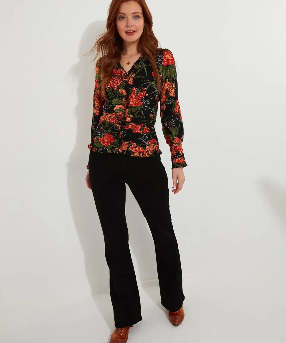 Ruffled Floral Blouse