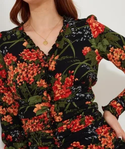 Ruffled Floral Blouse