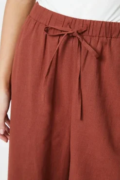 Ruffle Hem Wide Leg Trouser