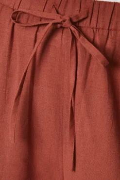 Ruffle Hem Wide Leg Trouser