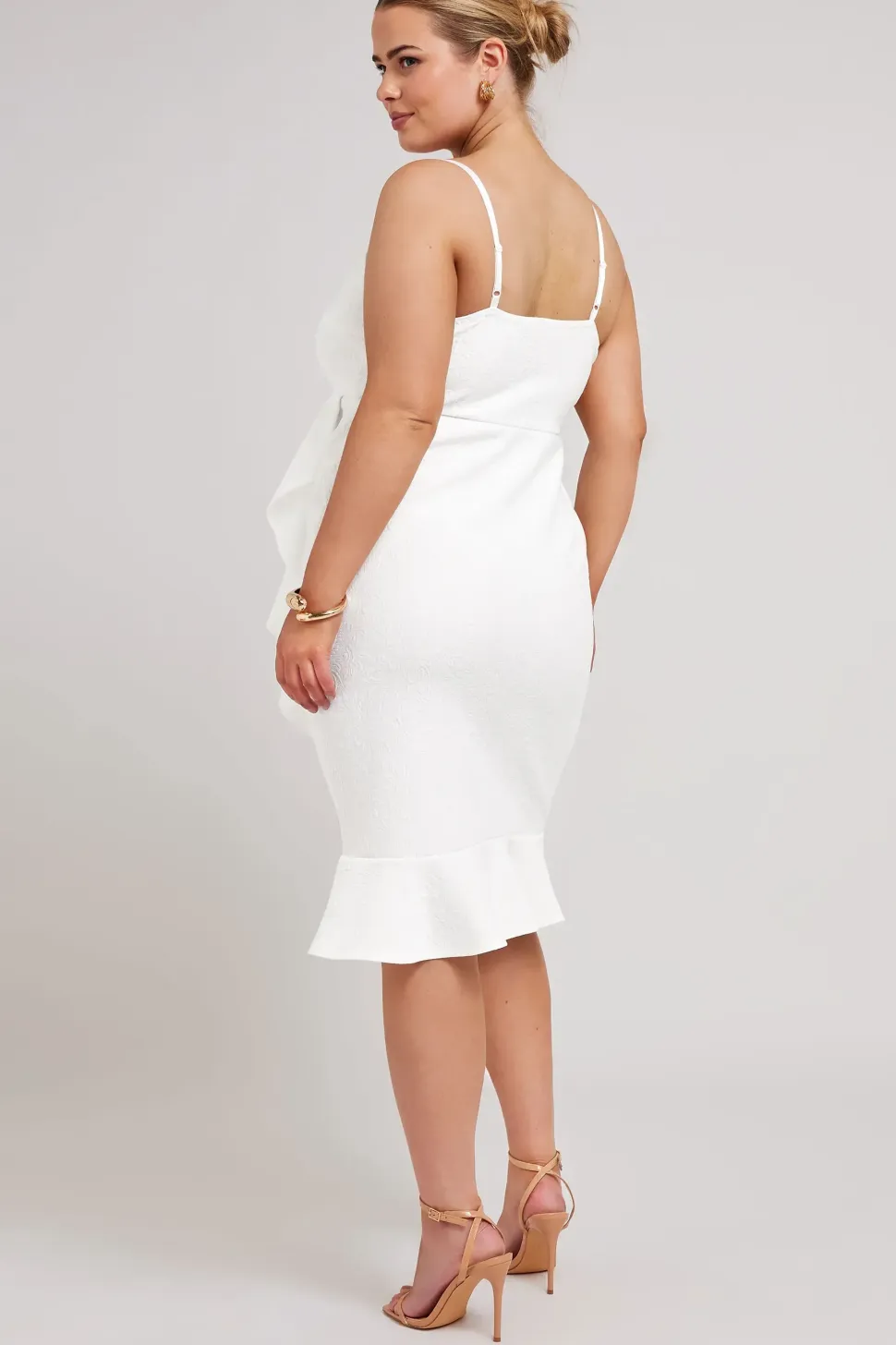 Ruffle Jacquard Dress