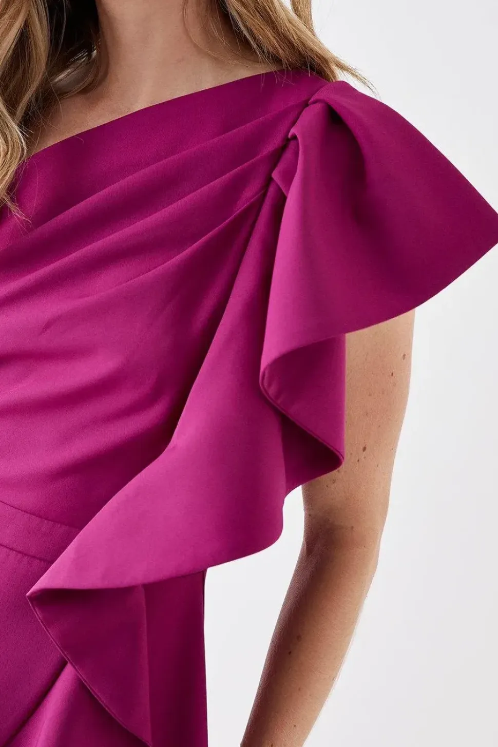 Ruffle One Shoulder Dress
