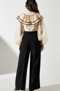 Ruffle Shirt Jumpsuit