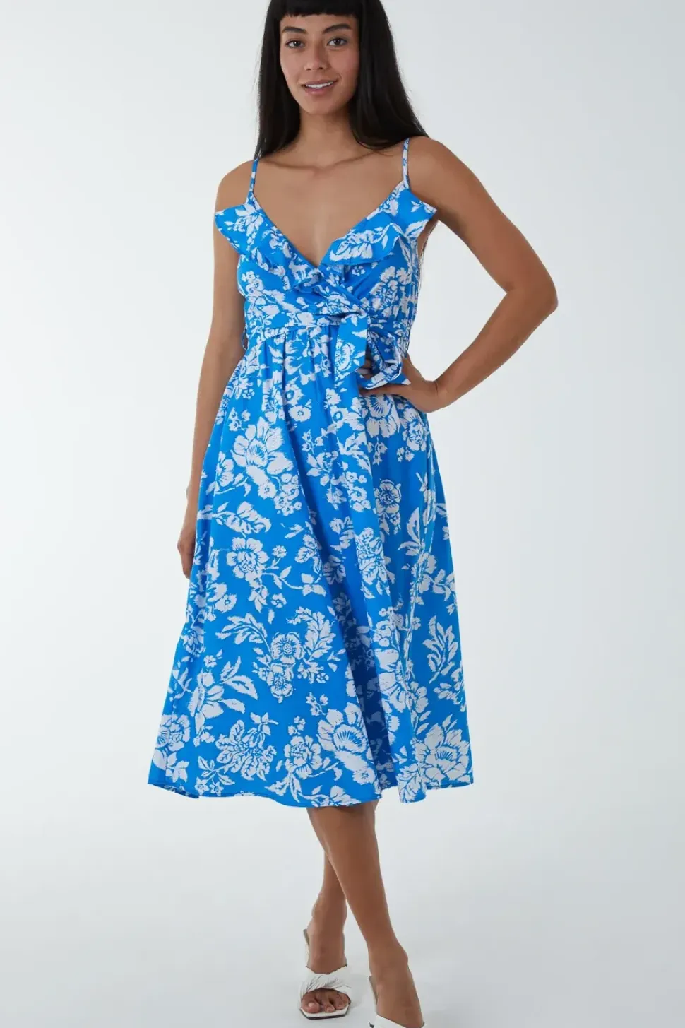 Ruffle Wrap Cami Dress