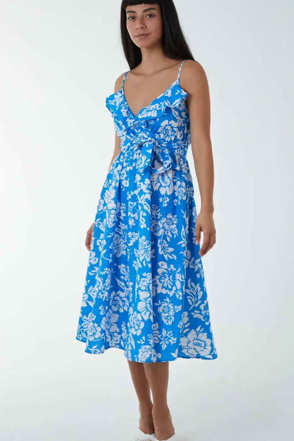 Ruffle Wrap Cami Dress