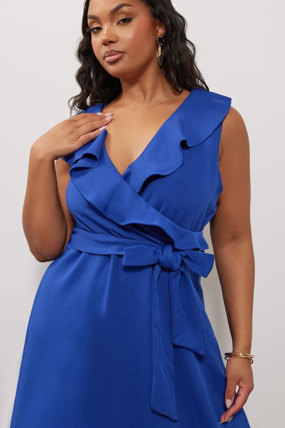Ruffle Wrap Dress