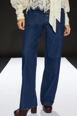Runway 1.8.1.8 Button Front High Waist Wide Leg Trouser
