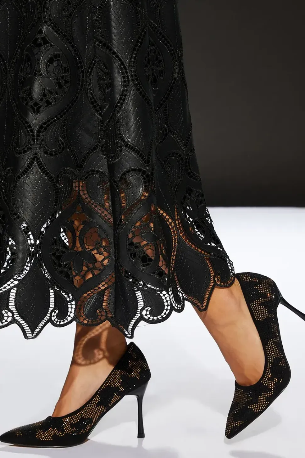 Runway 1.8.1.8 Camo Diamante Stiletto Court Shoes