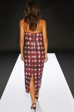 Runway 1.8.1.8 Check Sequin Strappy Dress