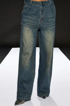 Runway 1.8.1.8 Earth Toned Pleat Front Jean
