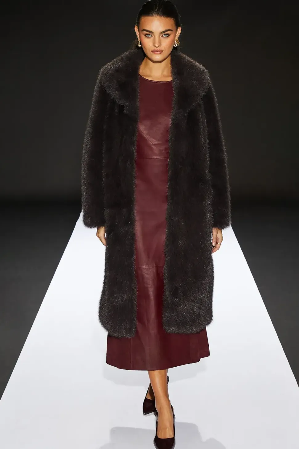 Runway 1.8.1.8 Faux Fur Maxi Coat