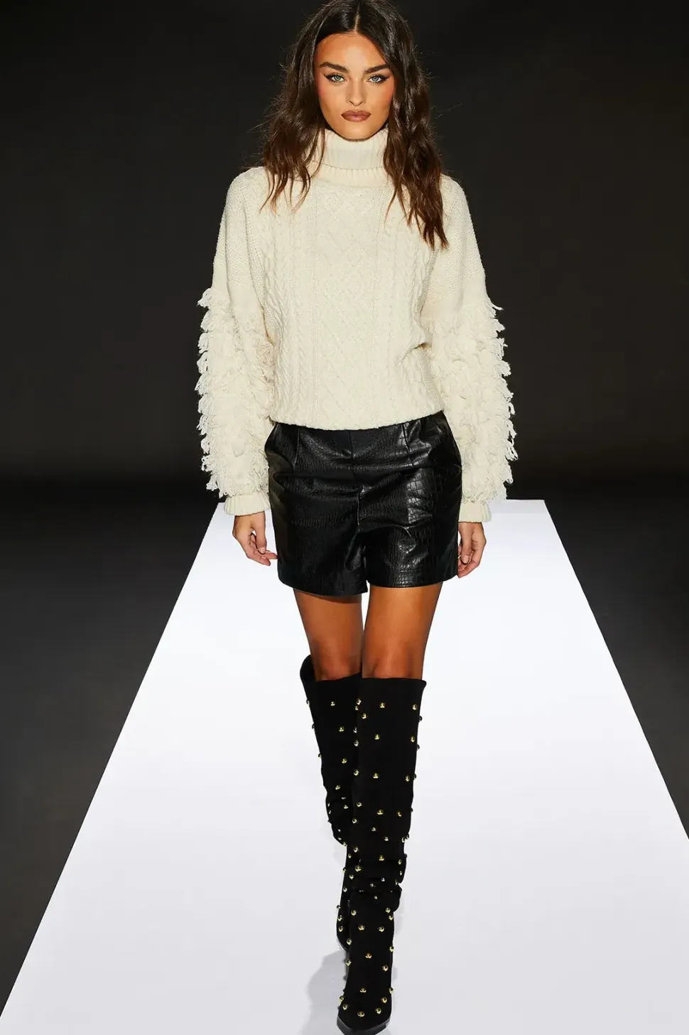 Runway 1.8.1.8 Faux Leather Croc Shorts