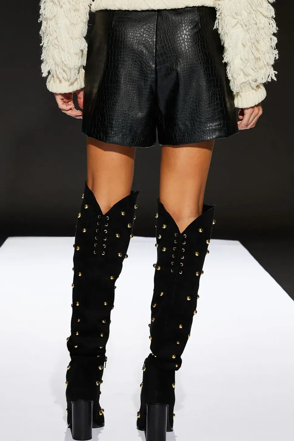 Runway 1.8.1.8 Faux Leather Croc Shorts