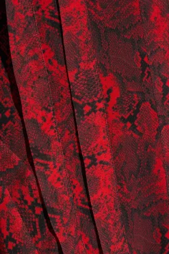 Runway 1.8.1.8 Snake Print Pleat Detail Mini Dress