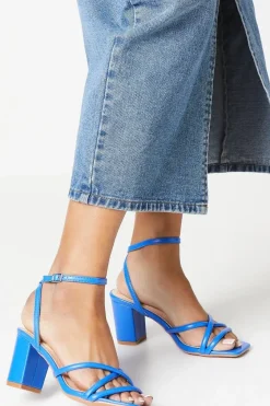 Salou Spaghetti Strap High Block Heeled Sandals