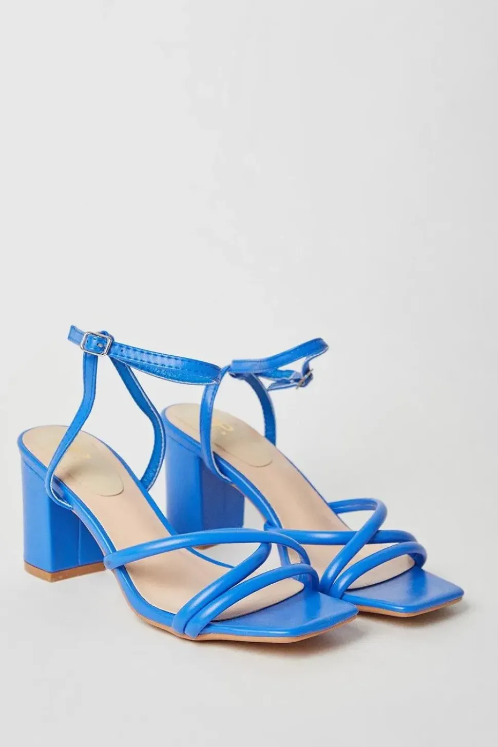 Salou Spaghetti Strap High Block Heeled Sandals