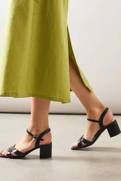Samiya Cross Strap Medium Heel Sandal