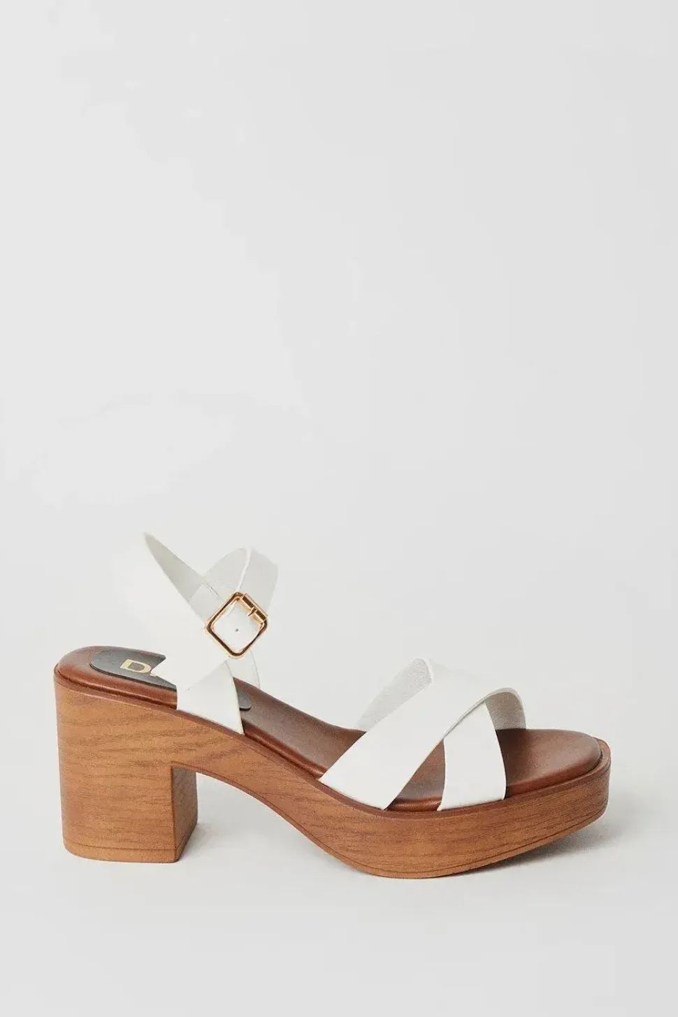 Sansa Cross Strap Block Heeled Sandals