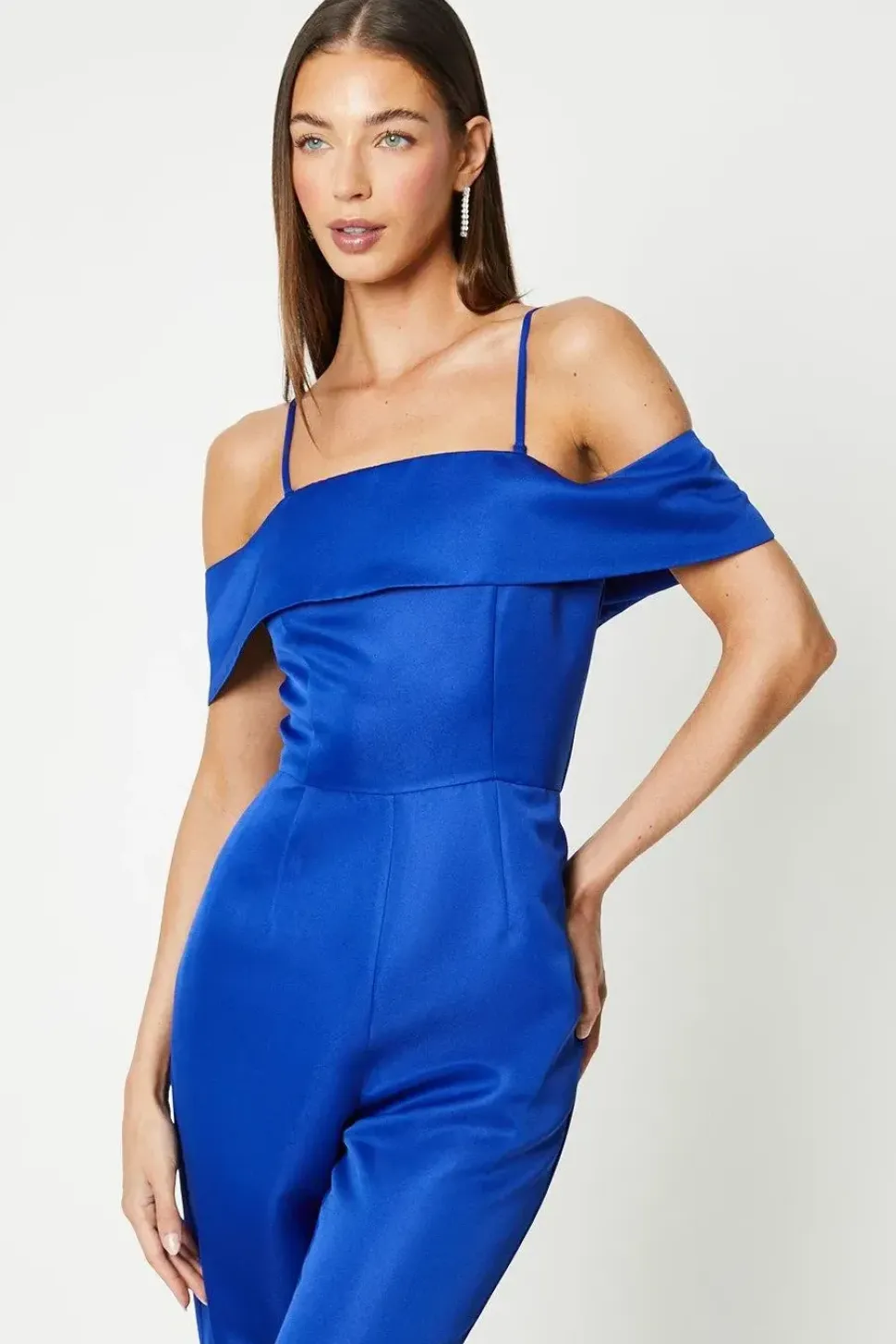 Satin Bandeau Jumpsuit