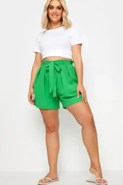 Satin Belted Shorts
