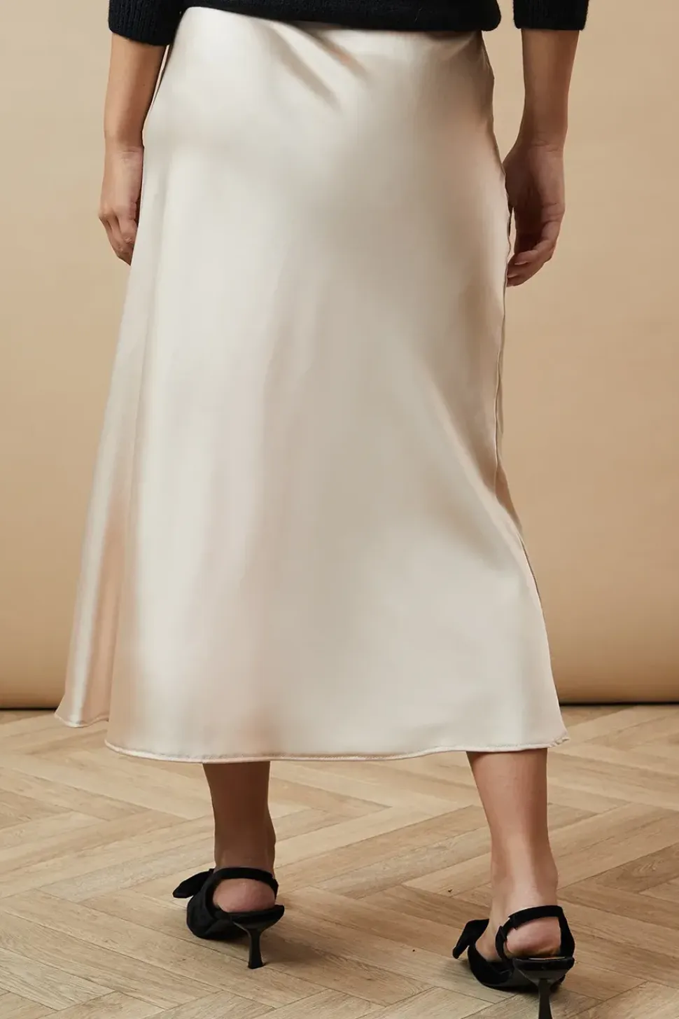 Satin Bias Cut Maxi Skirt