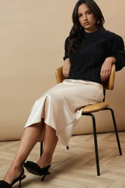 Satin Bias Cut Maxi Skirt