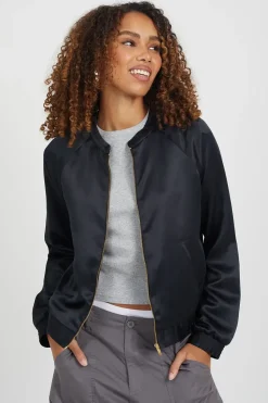 Satin Bomber Jacket