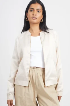 Satin Bomber Jacket