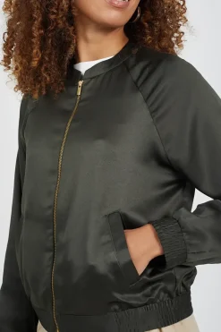 Satin Bomber Jacket