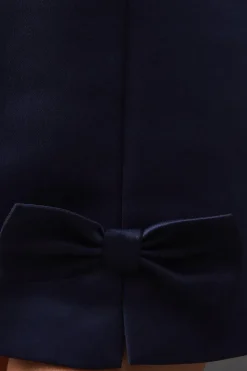Satin Bow Front Super Mini Skirt