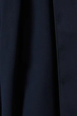 Satin Detail Wrap Bodice Tuxedo Jumpsuit