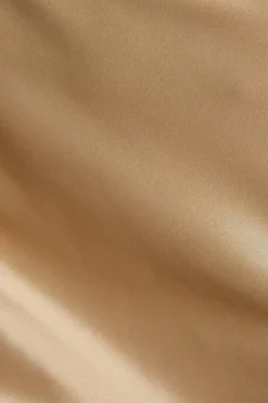 Satin Diamante Draped Back Cowl Maxi Dress
