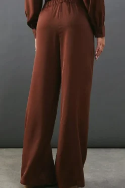Satin Drawstring Waist Trousers