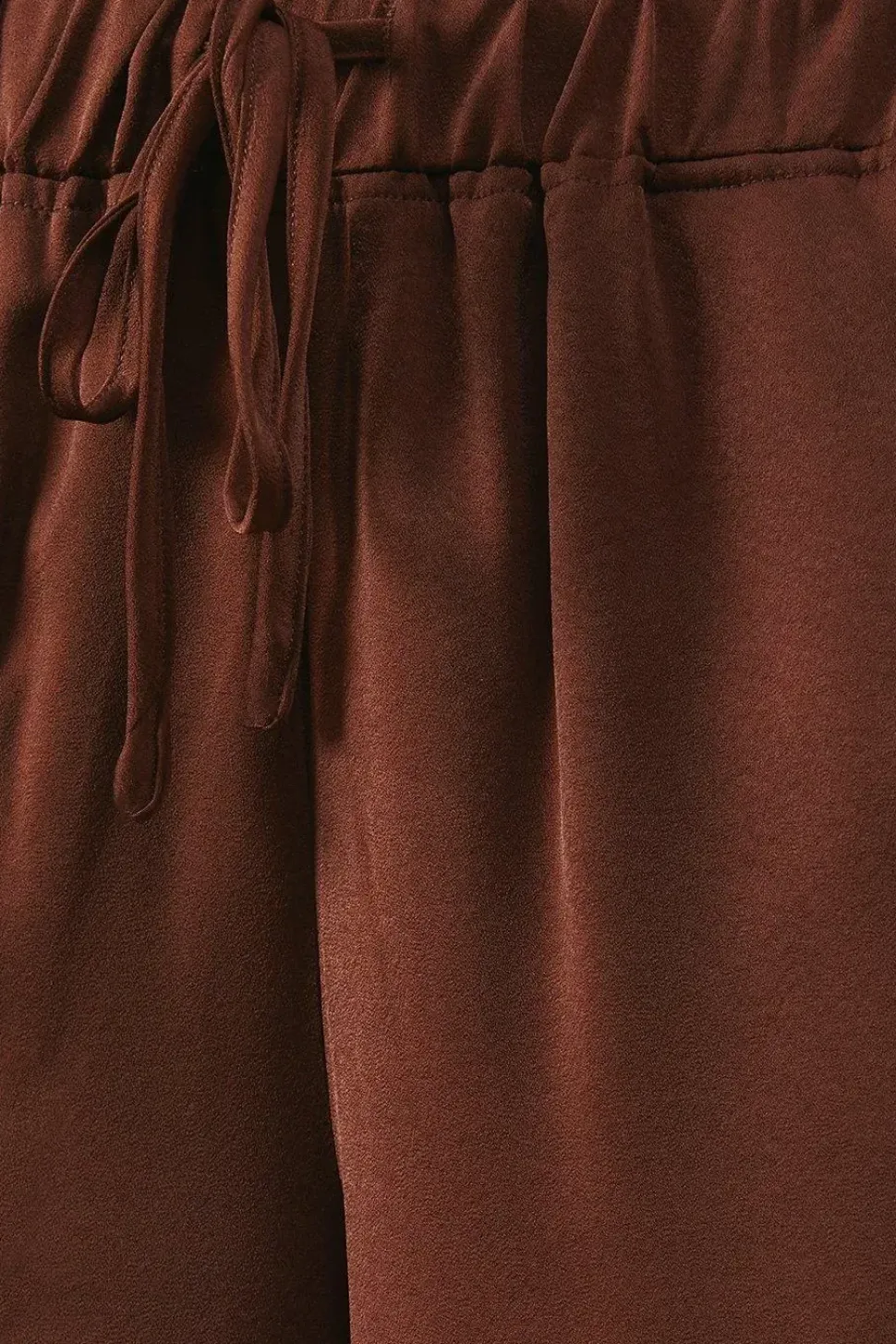 Satin Drawstring Waist Trousers