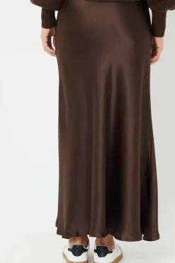 Satin Maxi Slip Skirt