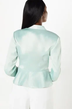 Satin Stretch Tailored Jacket