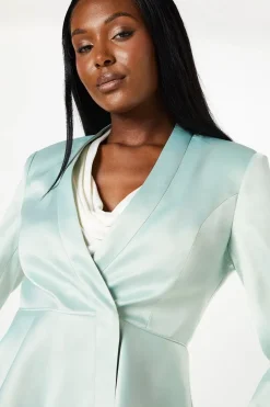 Satin Stretch Tailored Jacket