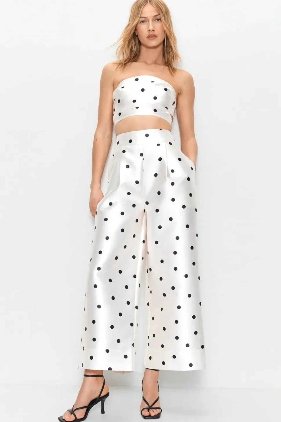 Satin Twill Printed Strappy Top