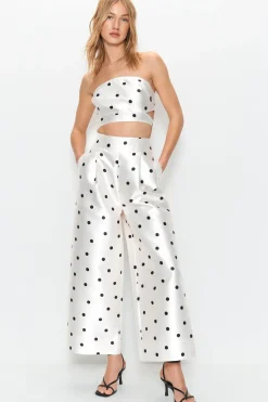 Satin Twill Printed Strappy Top