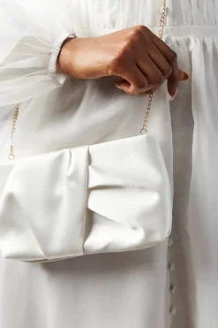 Satin 'Delaney' Clutch Bag