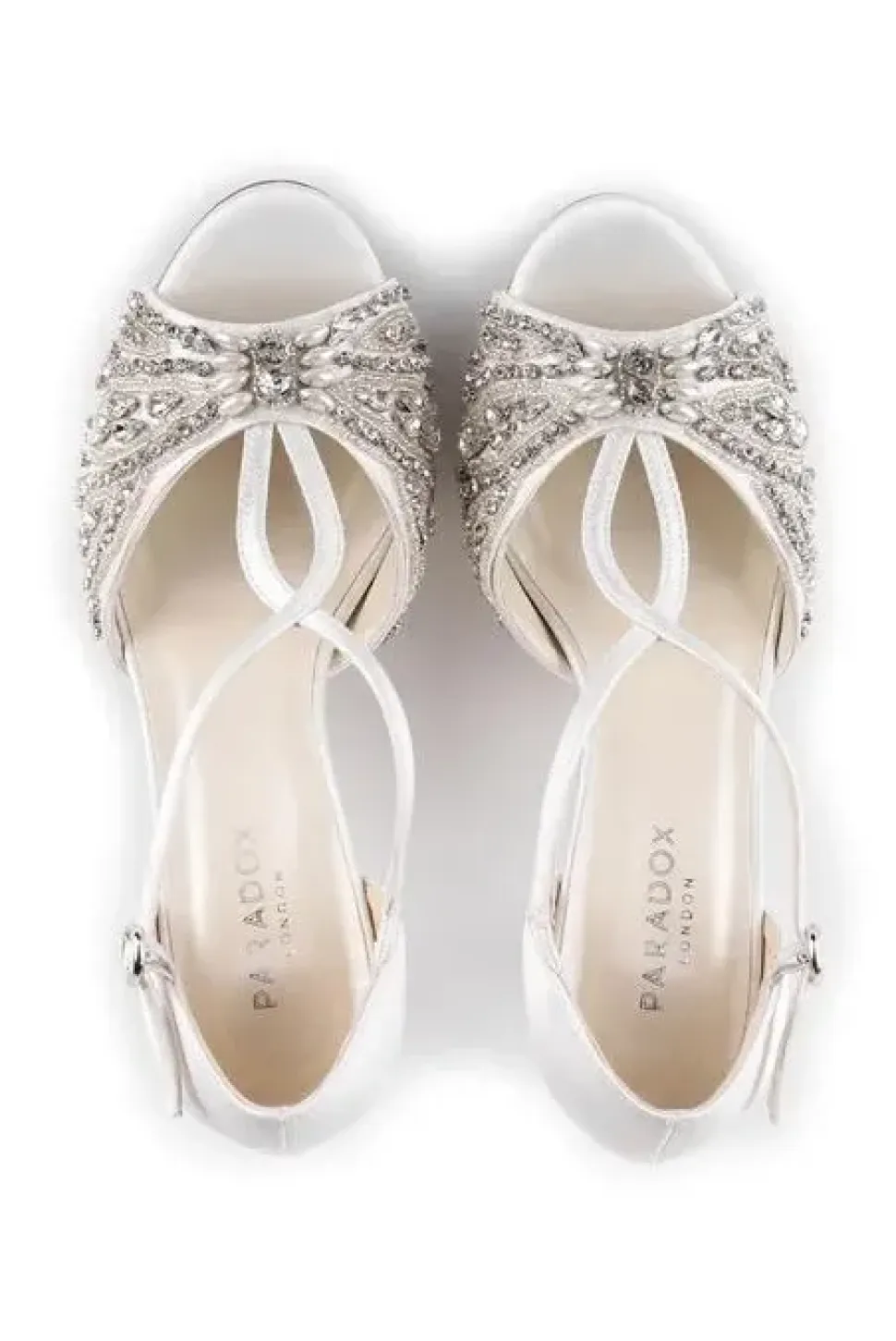 Satin 'Elin' High Heel Peep Toe Sandals