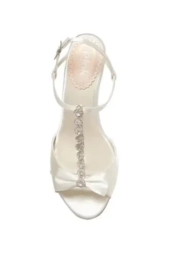 Satin 'Fantasy' Mid Kitten Heel T-bar Shoes