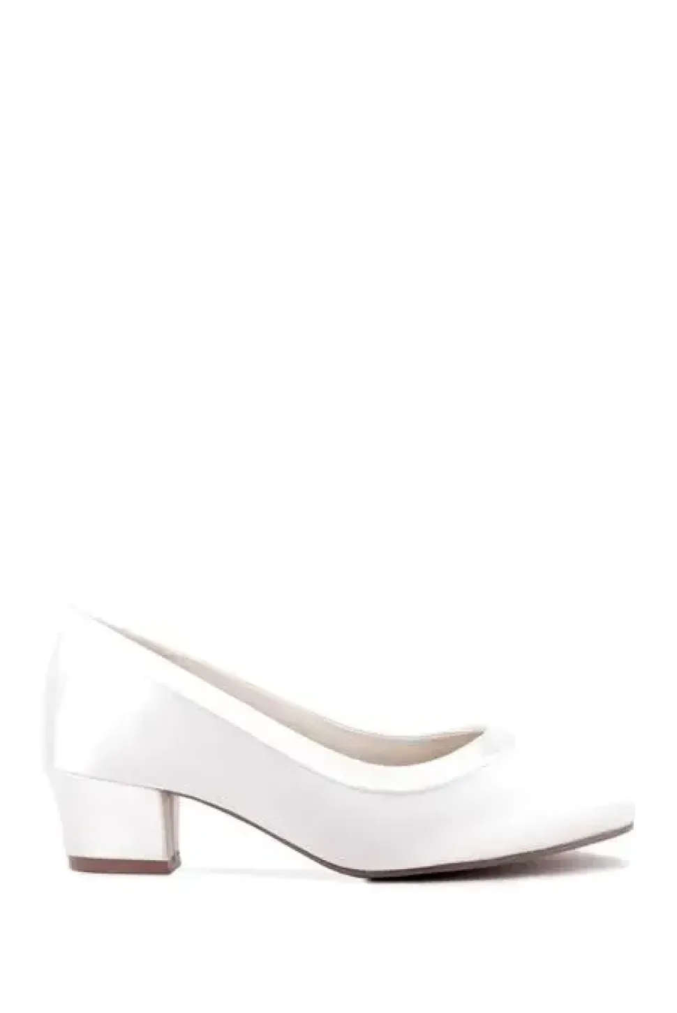 Satin 'Favour' Wide Fit Mid block Heel Shoe