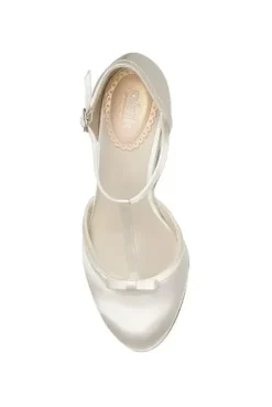 Satin 'Misty' High Heel Stiletto T-bar Shoes