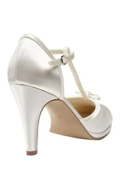 Satin 'Misty' High Heel Stiletto T-bar Shoes