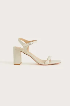 Scallop Block Heeled Sandals