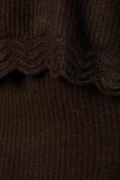 Scalloped Hem Knitted Skirt Co Ord
